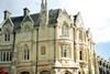 Front facade of the 19th century bank, designed by Horace Francis. It was originally a commercial venture for the college.