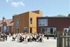 The new entrance block provides an enlarged lobby, headmaster’s office and roof terrace.