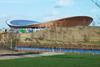 Hopkins' Velodrome is surrounded by a soon-to-be-planted berm.