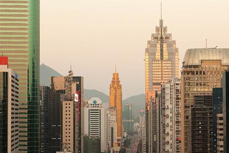 Skyscrapers in Shenzhen city in South China