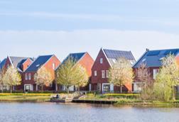 Housing along a river