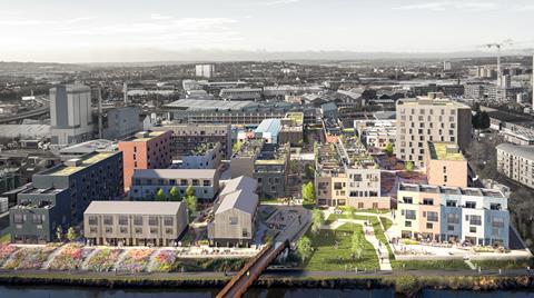 Citu’s pioneering low carbon Climate Innovation District, Leeds. CGI © Citu