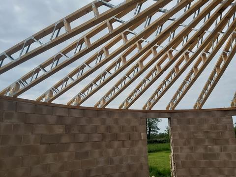 MiTek Posi-Joist inside Hobbit House