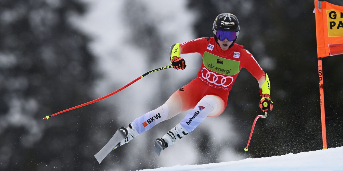 KVITFJELL, NORWAY - MARCH 3: Lara Gut-behrami of Team Switzerland in action during the Audi FIS Alpine Ski World Cup Women's Super on March 3, 2024 in Kvitfjell Norway. (Photo by Jonas Ericsson/Agence Zoom/Getty Images)