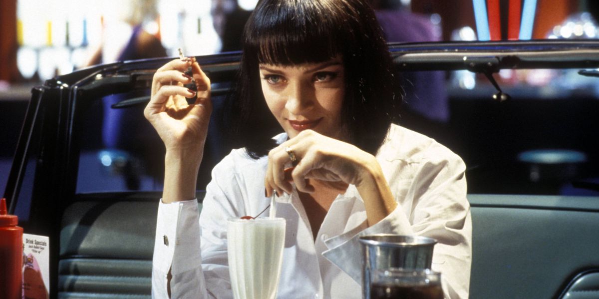 Die Schauspielerin Uma Thurman im Kultfilm Pulp Fiction.