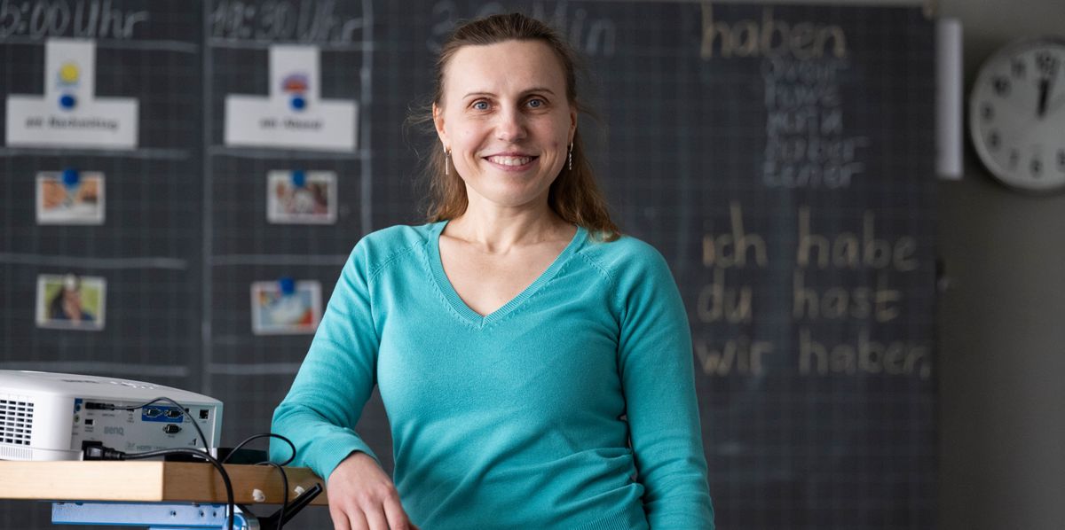 Die ukrainische Lehrerin Svitlana Deineko in Bern.